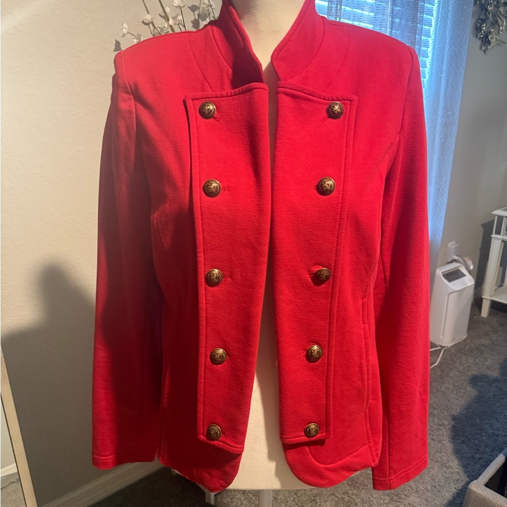 Tommy Hilfiger Red Double-Breasted Jacket